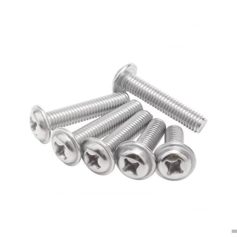 Custom Round Head Screws by Manufacturer Universal M3 M4 M5M8 Thread Size Zinc Plated Round Pan Washer Screw PWM DIN967 Intel3