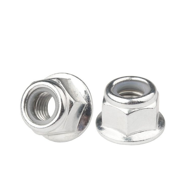 Metric DIN 6926 Hexagon Washer Self Locking Nut White Zinc Plated Hex Flange Nylon Lock Nut for Bolt3