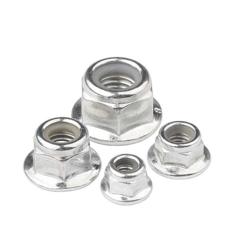 Metric DIN 6926 Hexagon Washer Self Locking Nut White Zinc Plated Hex Flange Nylon Lock Nut for Bolt5
