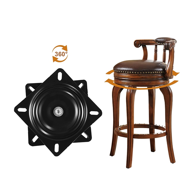 New Arrivals Furniture Accessories Hardware Black Metal Swivel Plates Swivel Chair Mechanism Metal Bar Stool1
