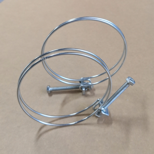 Adjustable double wire rope hose clamp (2)